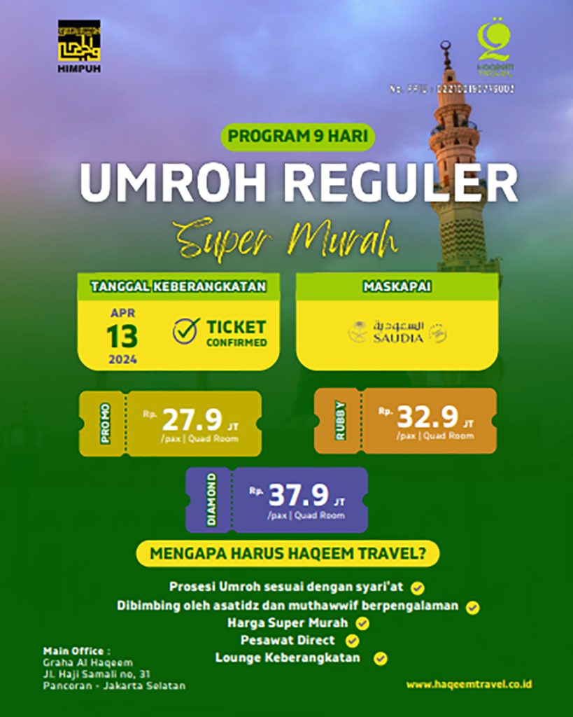 Promo Paket Umroh Syawal Idul Fitri 2024