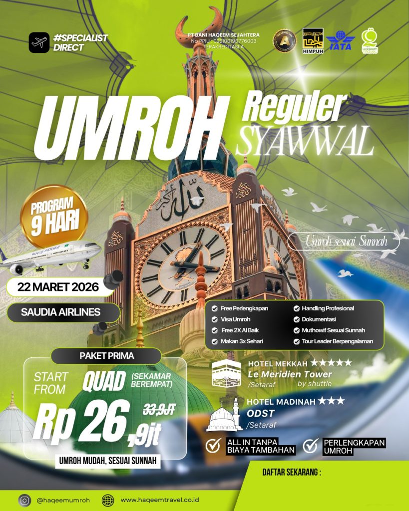 Paket Umroh Syawal 2026 Libur Idul Fitri