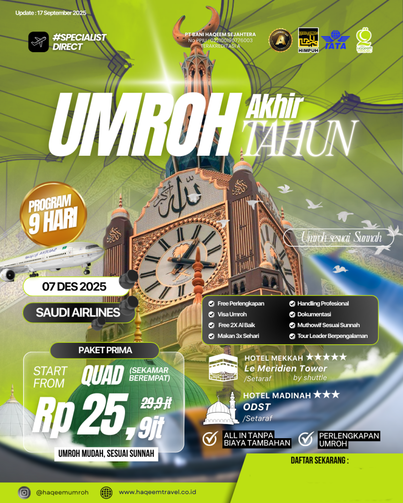 Paket Umroh Desember 2025 Promo Akhir Tahun