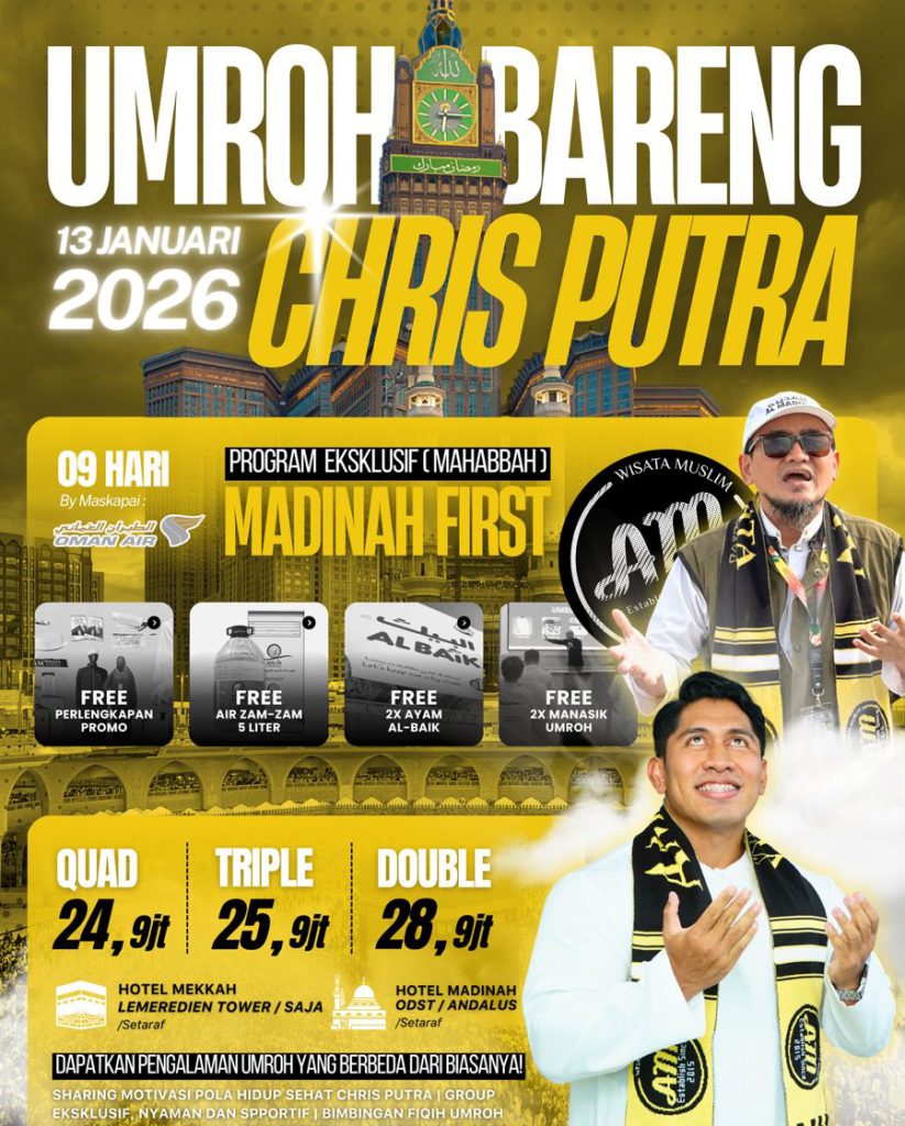 Paket Umroh Bareng Chris Putra Promo 2026