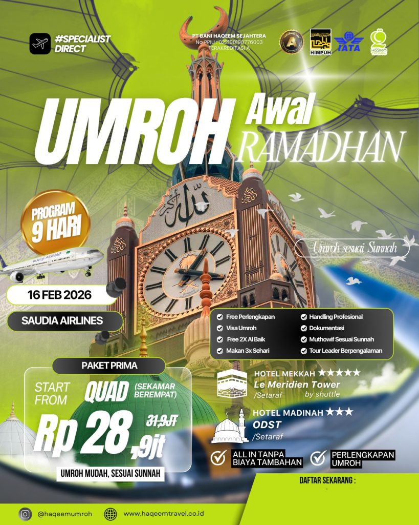 Paket Umroh Promo Ramadhan 2026 Itikaf Makkah