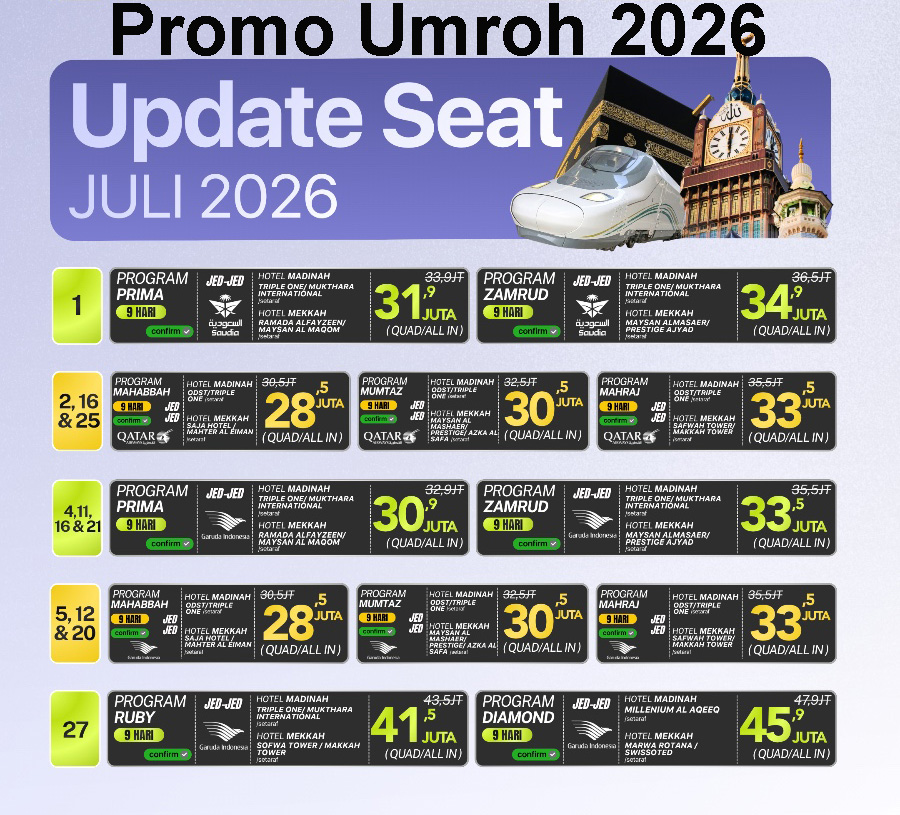 Paket Umroh Promo 2026 Liburan Sekolah Dan Keluarga