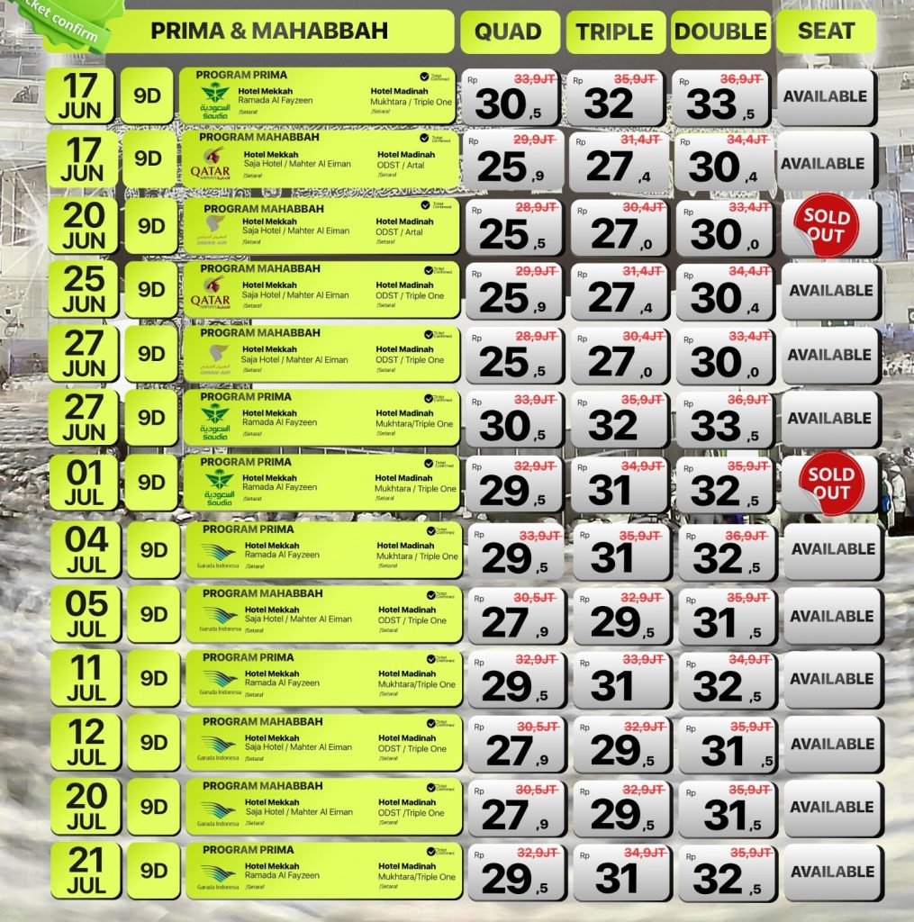 Paket Umroh Liburan 2026 Promo Harga Keluarga