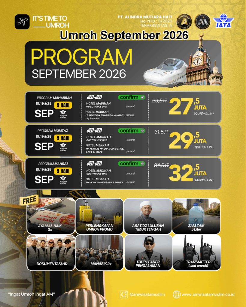 Paket Promo Umroh September 2026 Biaya Murah All In Jakarta